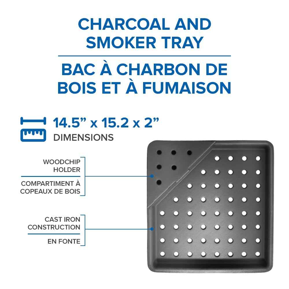 Napoleon Cast Iron Charcoal & Smoker Tray BBQ Accessory – 67732 – Fits most Napoleon BBQs, Cook With Charcoal On A Gas Barbecue, Smoke On A Gas Barbecue 🍁 All In One Marketplace Canada