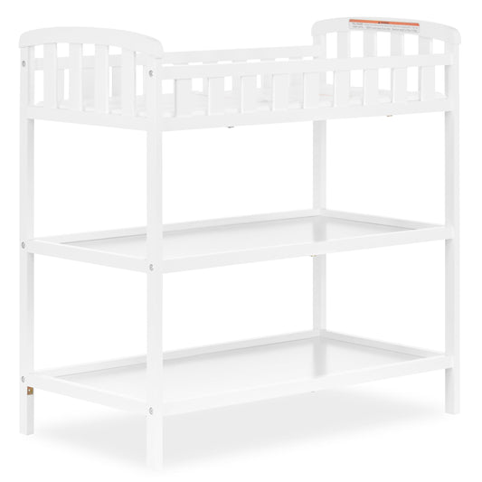 Dream On Me Emily Changing Table In White, Comes With 1" Changing Pad, Features Two Shelves, Portable Changing Station, Made Of Sustainable New Zealand Pinewood 🍁 All In One Marketplace Canada
