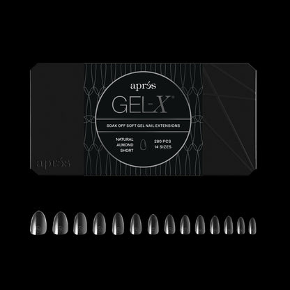 APRÉS Gel-X® Almond Box of Nail Tips | 280 Soft Gel Nail Tips, 14 Sizes 00-9 | Half-sizes Included (Natural Almond Short, 280 Count) 🍁 All In One Marketplace Canada