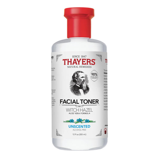 Thayers Witch Hazel Face Toner, Unscented, With Aloe Vera And Glycerin, Glass Skin, Reduces Pores, Smoothes Texture, 8 Hour Hydration, Suitable For Sensitive Skin Types, 355ml 🍁 All In One Marketplace Canada