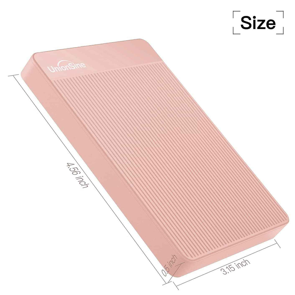 UnionSine 500GB Ultra Slim Portable External Hard Drive USB3.0 HDD Storage for PC,Mac, Desktop, Laptop, PS4, Xbox One, Xbox 360-Super Fast Transmission-HD-2510(Pink) 🍁 All In One Marketplace Canada