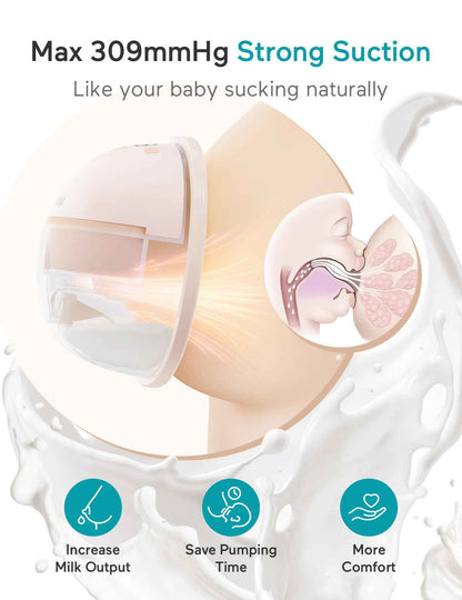Paruu P16 Wearable Breast Pump, Hands-Free Portable Electric Breast Pump with 4 Modes & 12 Suction Levels, 309mmHg Max Powerful Suction, 19/21/24mm Flange Inserts, Wireless Breastfeeding Pump, 2 Pack 🍁 All In One Marketplace Canada