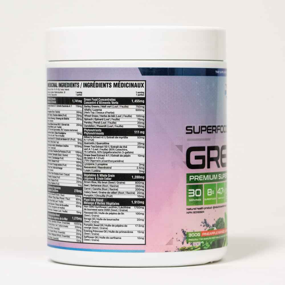 Believe Supplements Superfoods+Greens - Superfood Blend | Boost Energy, Immunity, and Digestion | Rich in Antioxidants & Essential Nutrients! (30 Servings (Pack of 1), Pineapple Mango) 🍁 All In One Marketplace Canada