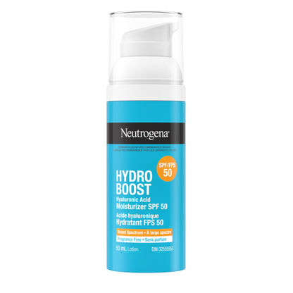 Neutrogena Hydro Boost Hyaluronic Acid Moisturizer SPF 50 with Broad Spectrum, Non-Greasy, Fragrance Free Daytime Facial Moisturizer to Hydrate Dry Skin, 50 mL 🍁 All In One Marketplace Canada
