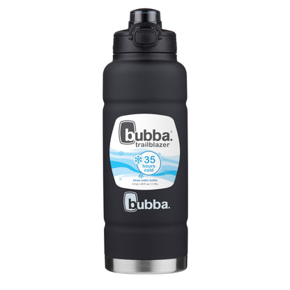bubba Trailblazer Stainless Steel Water Bottle with Push Button Lid, 40 oz (1.18 L), Vacuum-Insulated, Rubberized Licorice 🍁 All In One Marketplace Canada