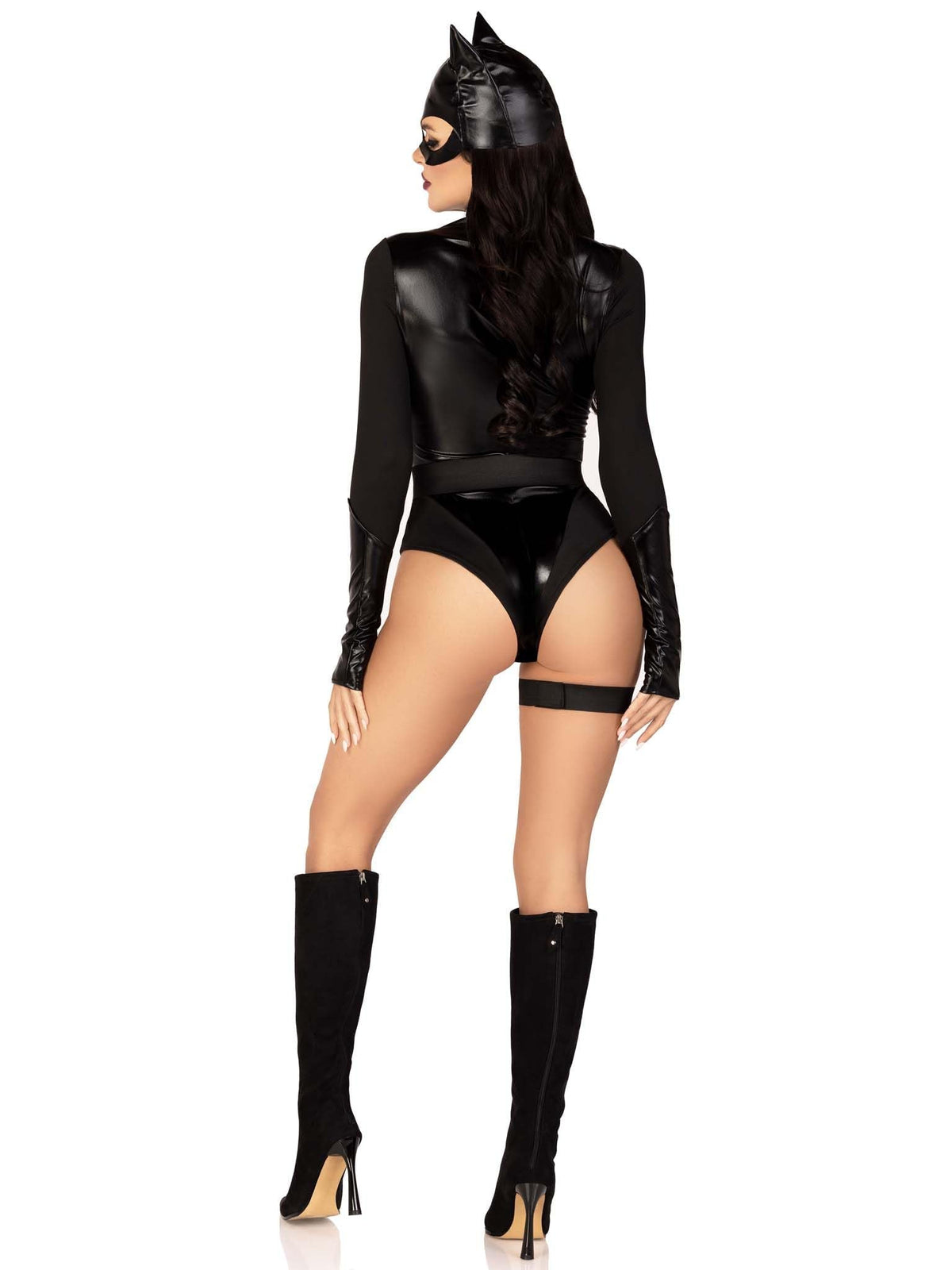 Leg Avenue Women’s 3 PC Fierce Feline Halloween Costume with Bodysuit, MEDIUM