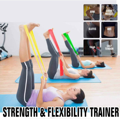 HAIBEI Resistance Bands Elastic Exercise Bands 3 Pack Physical Therapy Tension Band Recovery Band Workout Strength Training Bands for Women, Yoga, Arms,Upper Body and Shoulders (Red Yellow Green) 🍁 All In One Marketplace Canada