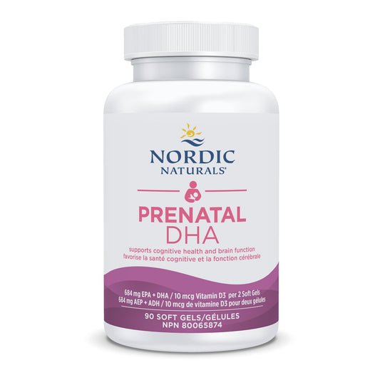 Nordic Naturals Prenatal DHA - Supports Brain Development in Babies During Pregnancy and Lactation, Unflavoured, 90 Count 🍁 All In One Marketplace Canada