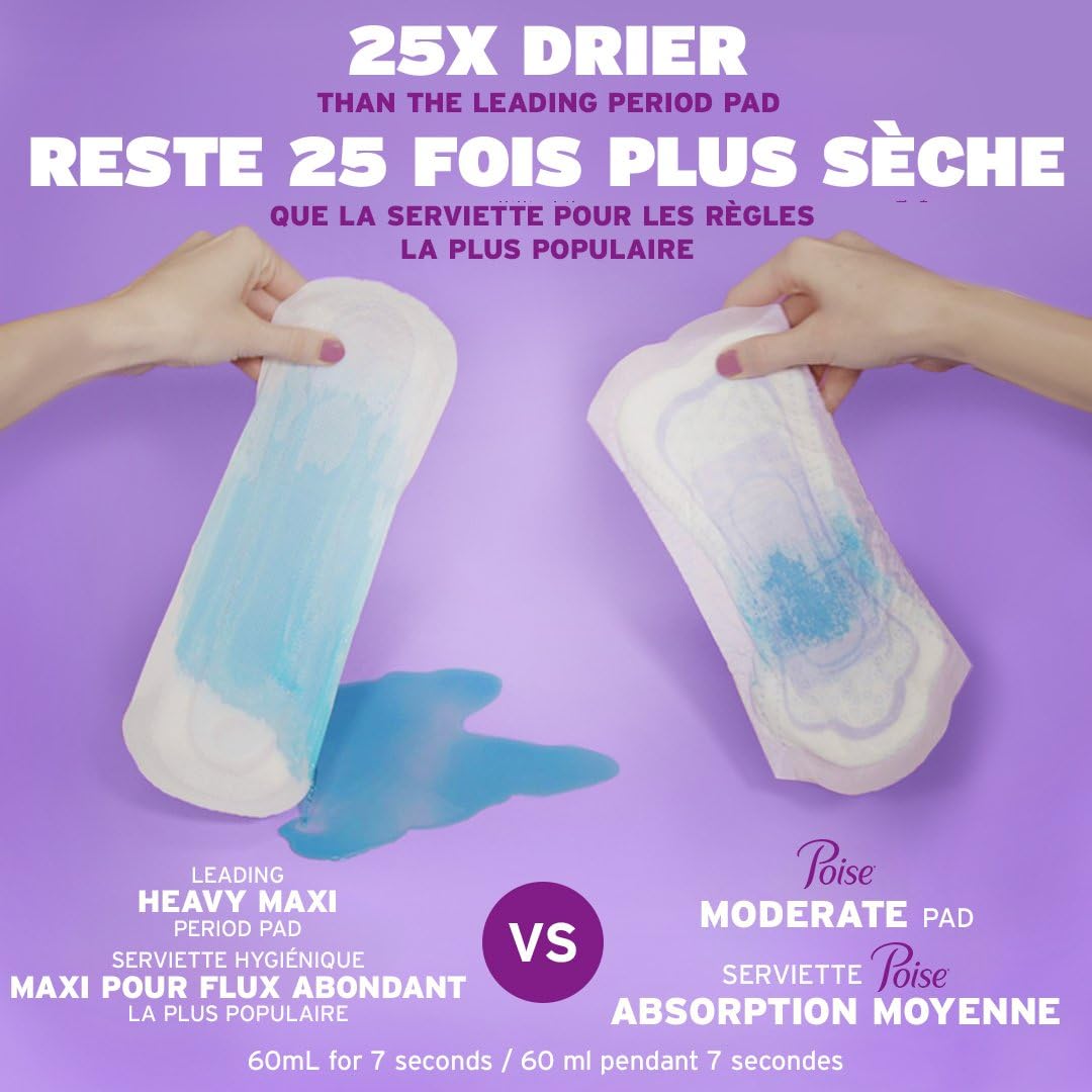 Poise Daily Postpartum Incontinence Panty Liners, Very Light Absorbency, Long, 176 Count (4 Packs of 44) 🍁 All In One Marketplace Canada