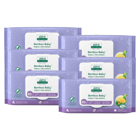 Aleva Naturals Bamboo Baby Wipes, 480 Count 🍁 All In One Marketplace Canada