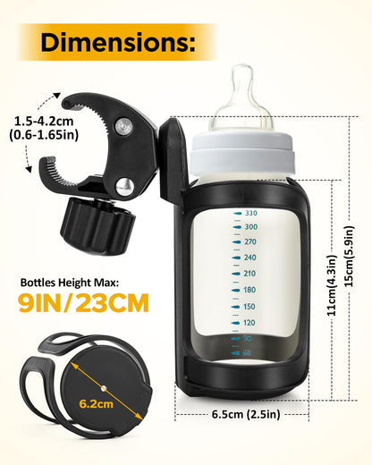 Pack of 2 Stroller Drink Holders, Universal Cup Holder for Bikes, Trolleys or Walkers 🍁 All In One Marketplace Canada