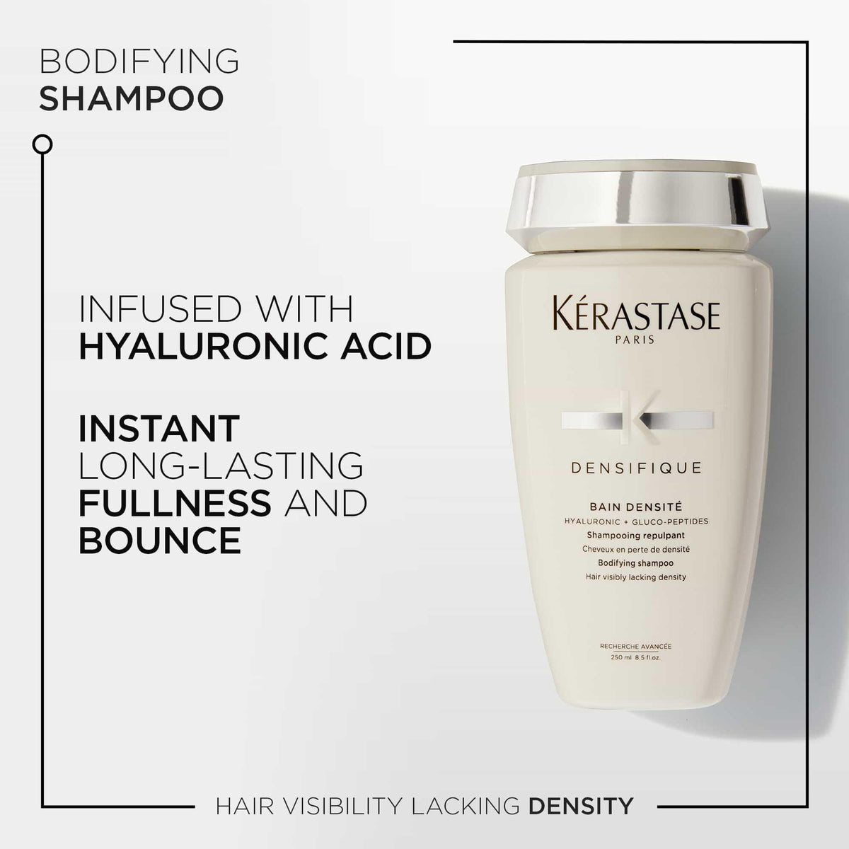Kérastase Densifique Shampoo, Bain Densité, Thickening & Strengthening Shampoo, Removes Build-Up & Adds Shine, With Hyaluronic Acid, For Fine or Thin or Thinning Hair 🍁 All In One Marketplace Canada