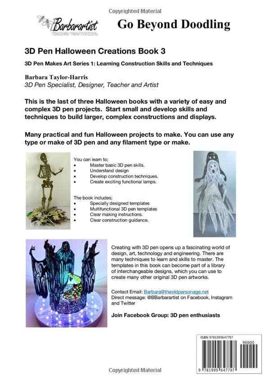 3D Pen Halloween Creations Book 3: 3D Make Art Series 1: Learn Construction Skills and Techniques