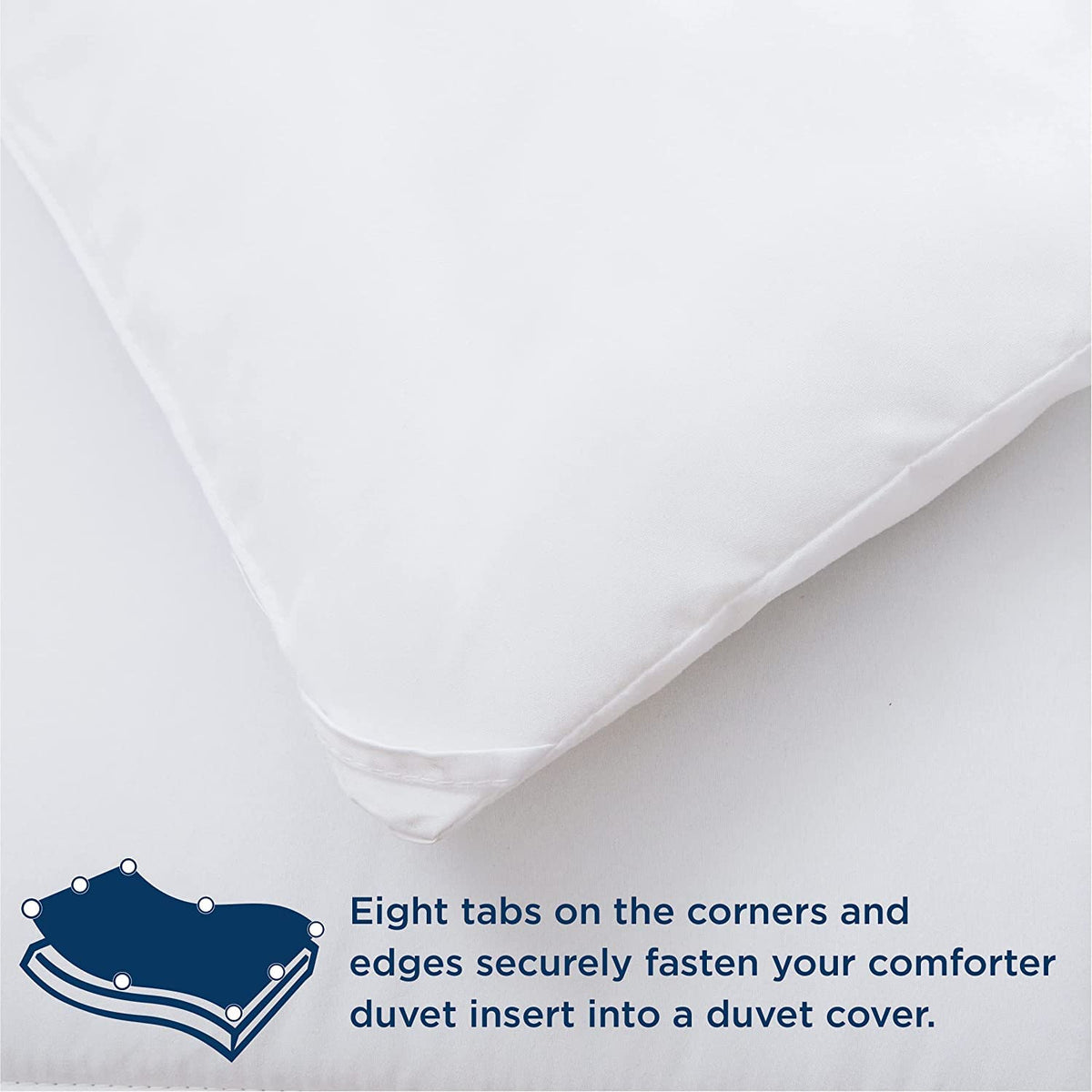 Comforter Queen Size - Down Alternative Hypoallergenic Duvet Insert, Ultra-Soft Microfiber, Box-Stitch Quilted with Corner Tabs, All Season, Machine Washable, 88x88 - White 🍁 All In One Marketplace Canada