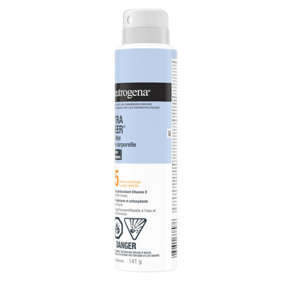 Neutrogena Ultra Sheer Body Mist Sunscreen Spray SPF 45 for UVA/UVB Broad Spectrum Sun Protection, Lightweight, Water-Resistant, Oil-Free & Non-Comedogenic, Oxybenzone-free, 141g 🍁 All In One Marketplace Canada