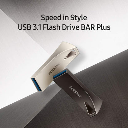 Samsung BAR Plus 128GB - 400MB/s USB 3.1 Flash Drive Titan Gray (MUF-128BE4/AM) [Canada Version]