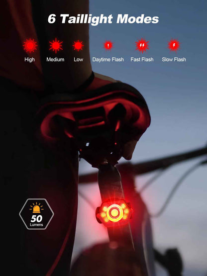 Oldowl Upgraded Bike Lights Super Bright, 4+6 Modes Rechargeable Bike Lights Front and Back with Side Lights, 360°Rotatable Bike Headlight, IP65 Waterproof Bicycle TailLight, Reflectors Accessories 🍁 All In One Marketplace Canada