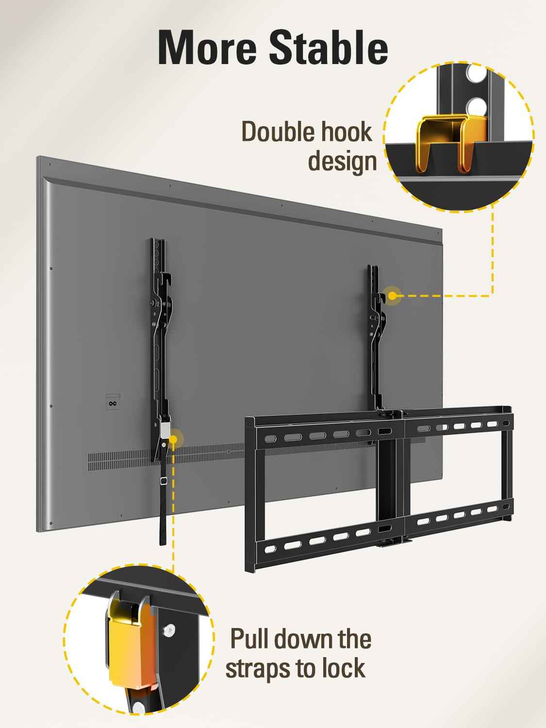Mounting Dream TV Wall Mount for Most 37-75" TVs, Tilting TV Mount Low Profile up to VESA 600x400mm and 132 LBS Loading, Fits 16", 18", 24" Studs, Easy for TV Centering and Space Saving MD2268-LK 🍁 All In One Marketplace Canada