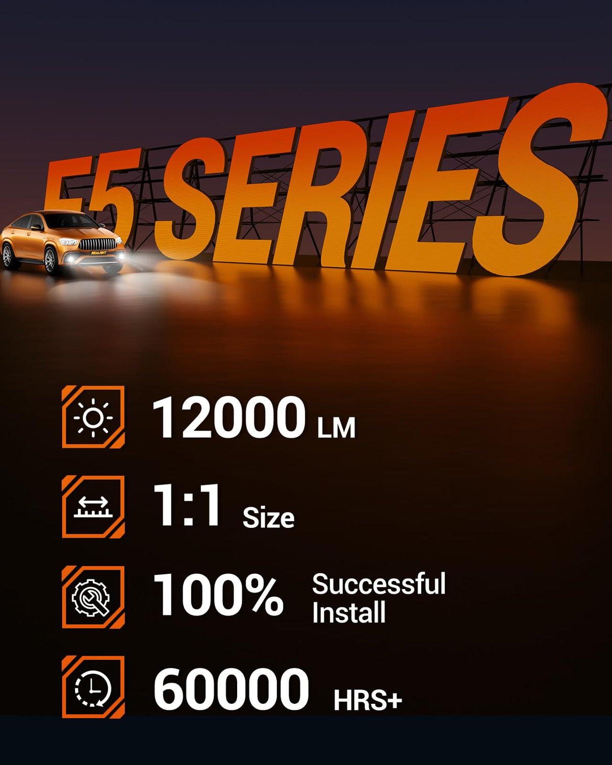 SEALIGHT H10 LED Fog Light Bulbs or DRL, 12000LM 9140 9145 Fog Lights LED Bulbs 600% Brightness Upgrade, F5 1:1 Size 100% Successful Installation for Trucks Cars, Pack of 2 🍁 All In One Marketplace Canada
