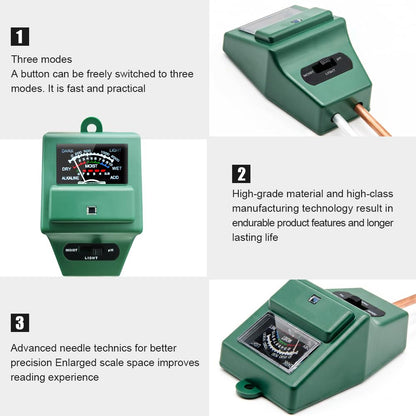 Sonkir Soil pH Meter, MS02 3-in-1 Soil Moisture/Light/pH Tester Gardening Tool Kits for Plant Care, Great for Garden, Lawn, Farm, Indoor & Outdoor Use (Green) 🍁 All In One Marketplace Canada