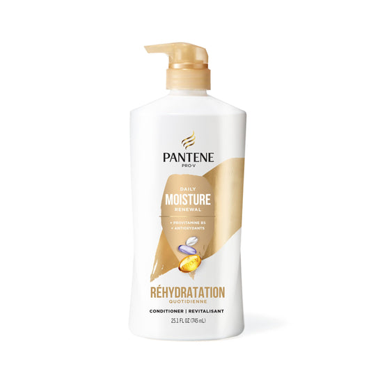 Pantene Shampoo 820 mL, Conditioner 745 mL and Hair Treatment 15 mL Set, Daily Moisture Renewal For Dry Hair, Safe For Color-Treated Hair, 1.58 L Total 🍁 All In One Marketplace Canada