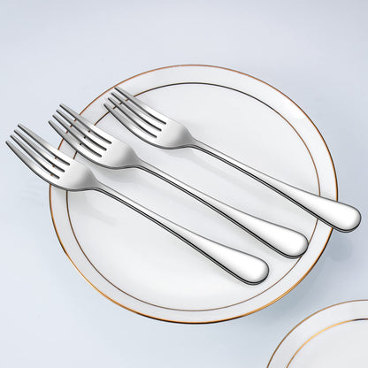 Set of 12, Stainless Steel Dinner Forks Silverware Set, Heavy-Duty Dinner Forks (8 Inch) Cutlery Set, Dishwasher Safe (Silver) 🍁 All In One Marketplace Canada