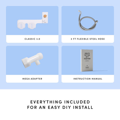 TUSHY Classic 3.0 Non-Electric Bidet Toilet Attachment, Experience a Superior Fresh Water Clean (Slim Fit, Easily Installs Under Toilet Seat, Adjustable Spray, Self Cleaning Nozzle), Bamboo Knob 🍁 All In One Marketplace Canada