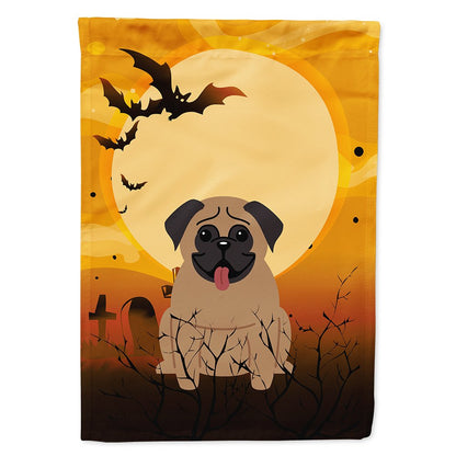 Caroline's Treasures BB4271CHF Halloween Pug Brown Canvas House Size Flag, Large, Multicolor
