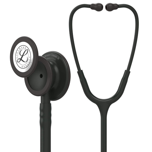 3M Littmann Classic III Monitoring Stethoscope, 5803, More Than 2X as Loud*, Weighs Less**, Stainless Steel Black-Finish Chestpiece, 69 cm (27") Black Tube, Stem and Headset 🍁 All In One Marketplace Canada