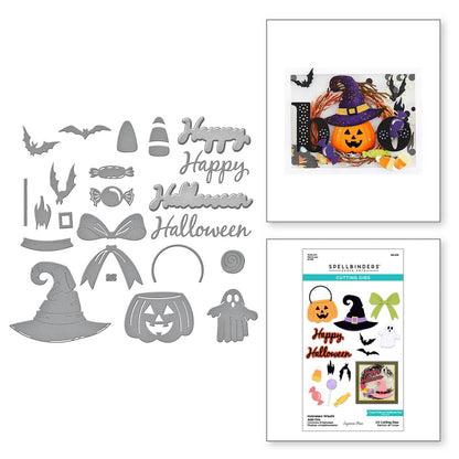 Spellbinders Halloween Wreath Add-Ons Etched Dies by Suzanne Hue, Metal