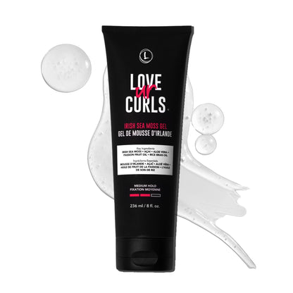 Love Ur Curls Irish Sea Moss Hair Gel, Medium Hold Hair Styling Curling Gel for Defined Curly Hair, Waves & Coils, Vegan, Cruelty Free, 236mL 🍁 All In One Marketplace Canada
