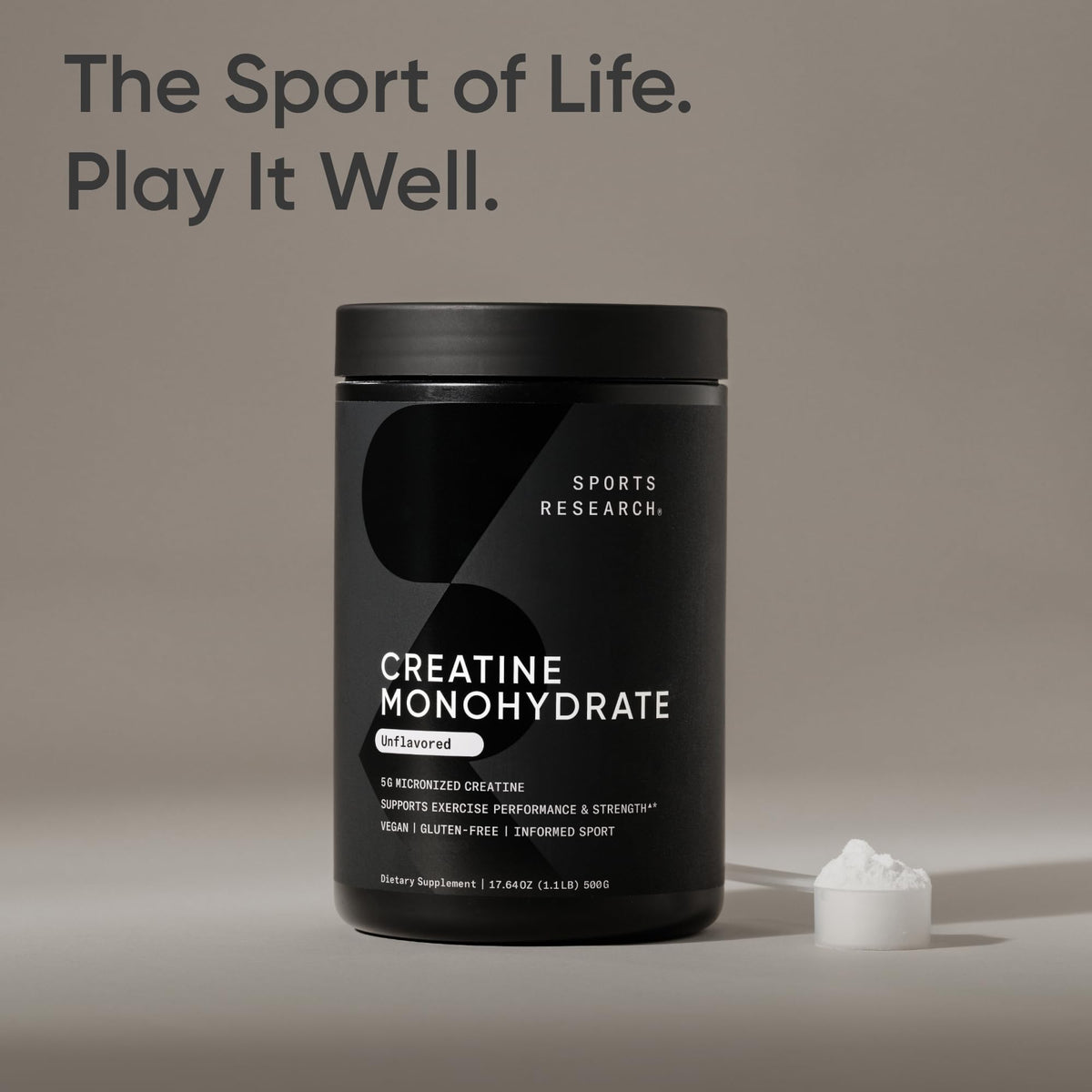 Sports Research® Creatine Monohydrate - Pure Micronized Creatine Monohydrate Powder - Improves strength, power, and performance for Women and Men | Non-GMO 100 Servings 🍁 All In One Marketplace Canada