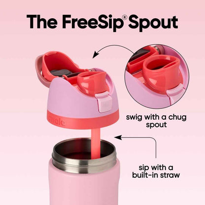 Owala FreeSip Insulated Stainless Steel Water Bottle with Straw for Sports and Travel, BPA-Free Sports Water Bottle, 24 oz, Pink, Angel Food Cake 🍁 All In One Marketplace Canada