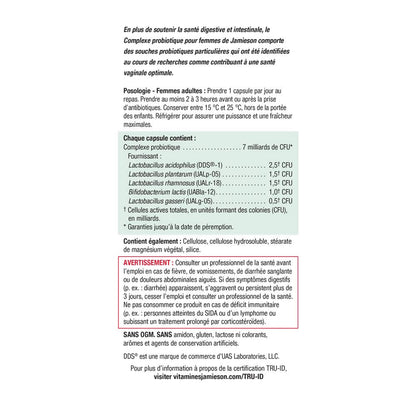 Jamieson Women's Probiotic Complex 7 Billion Active Cells, Supports Digestive Health, Intestinal Health, Gut Flora, and Vaginal Health with Lactobacillus and Bifidobacterium, Non-GMO, Gluten-Free, 45 Vegetarian Capsules 🍁 All In One Marketplace Canada