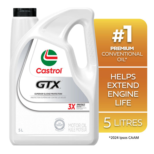 Castrol GTX 10W-30 Conventional Motor Oil, 5 Litres | Made in Canada 🍁 All In One Marketplace Canada