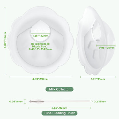 haakaa Petal Soft Silicone Milk Collector丨Discreet Leak-Protection Breast Milk Saver, Reusable Breast Shells Milk Collection Cup for Breastfeeding with Cleaning Brush- 2PCS 🍁 All In One Marketplace Canada