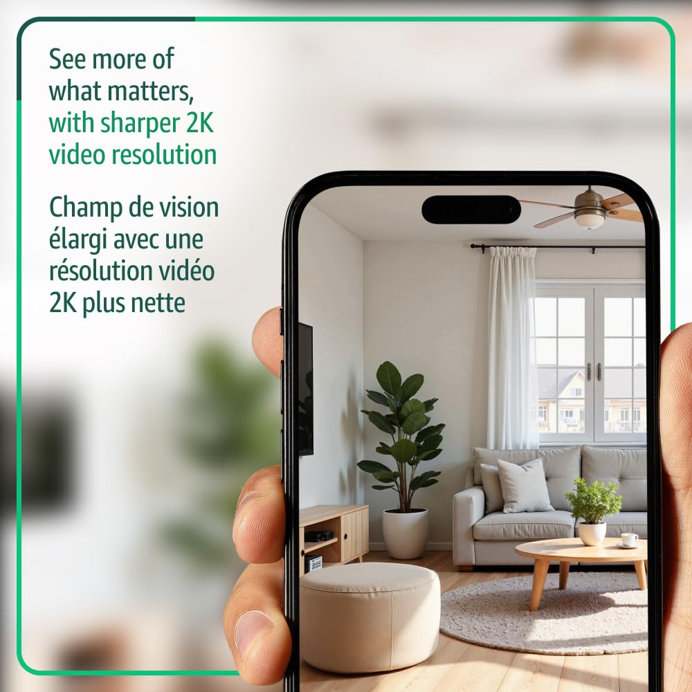 Blink Mini 2K+ (newest model) – Plug-in Home & Pet Security Camera with 2K video resolution, colour night vision, enhanced audio, motion detection – 1 camera (Black) 🍁 All In One Marketplace Canada