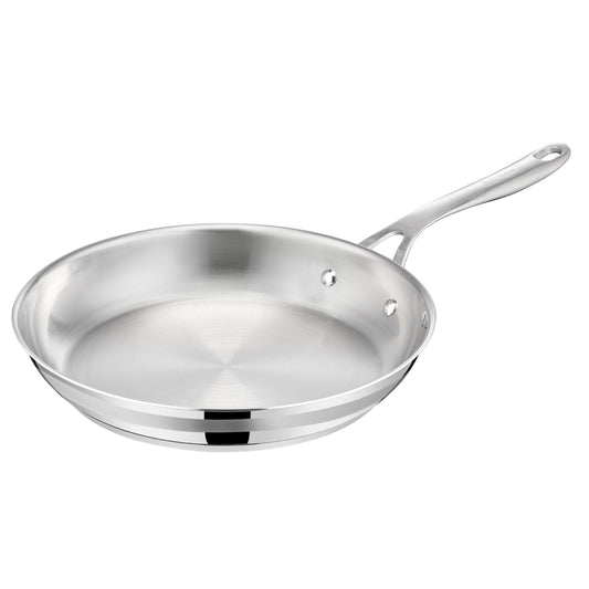 Jamie Oliver by Tefal Cook Smart Frying Pan 11 in / 28 cm, Uncoated Stainless Steel Frying Pan, Robust, Fast Heating, Even Cooking, Riveted Handle, Induction Safe, Oven and Dishwasher Safe 🍁 All In One Marketplace Canada