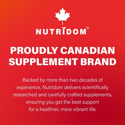 Nutridom NAC 600 mg, 300 Capsules, Canadian-Made N-Acetyl-L-Cysteine Supplement, Non-GMO, Vegan, Gluten Free, Made in Canada 🍁 All In One Marketplace Canada