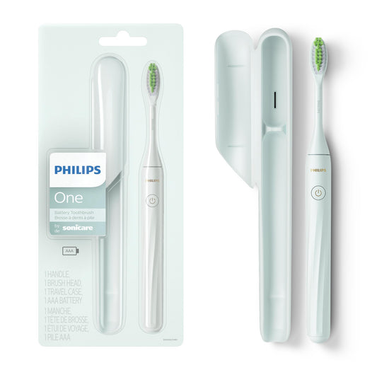 PHILIPS One By Sonicare Battery Toothbrush, Mint, Hy1100/03, 1 Count 🍁 All In One Marketplace Canada