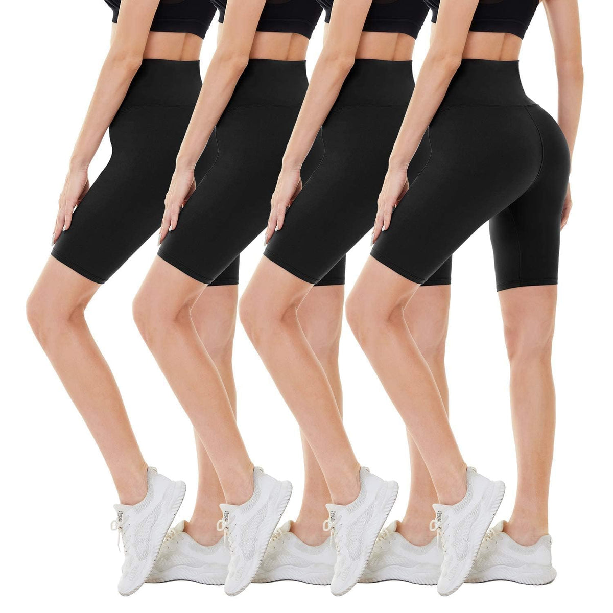 CAMPSNAIL 4 Pack Biker Shorts Women - 5"/8" High Waisted Soft Tummy Control for Workout Gym Yoga Running Summer Shorts 🍁 All In One Marketplace Canada