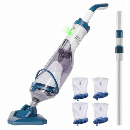 Enhulk Pool Vacuum for Above Ground Pool with Powerful Suction up to 18.5 gallons/min, Running time up to 1H, Handheld Rechargeable Pool Cleaner with a Telescopic Pole, PC10 🍁 All In One Marketplace Canada