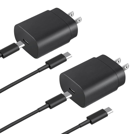 USB C Chargers，25W USB C Wall Charger Fast Charging，Fast Charger Type C for Samsung Galaxy S25 Ultra/S25/S25+/S24+/S24 Ultra/S24/S24+/S23 Ultra/S22 Ultra/S21【2 Pack】 🍁 All In One Marketplace Canada