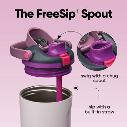 Owala FreeSip Sway Insulated Stainless Steel Water Bottle with Two-Way Spout, Built-In Straw and Bucket Handle, Made for Travel, School, and Sports, 40oz, BPA Free, Leak Proof, Dreamy Field 🍁 All In One Marketplace Canada
