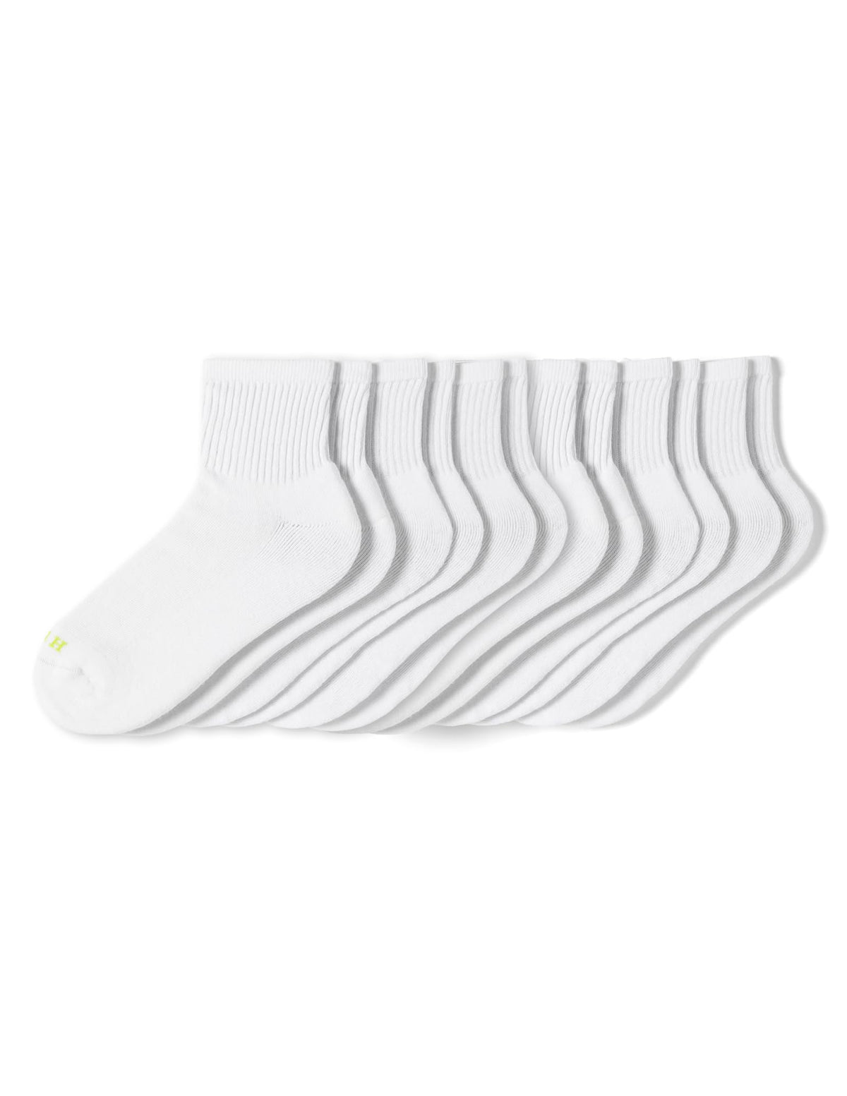 Hue Women's Mini Crew Sock 6 Pair Pack, White - 6 Pair Pack, One Size 🍁 All In One Marketplace Canada