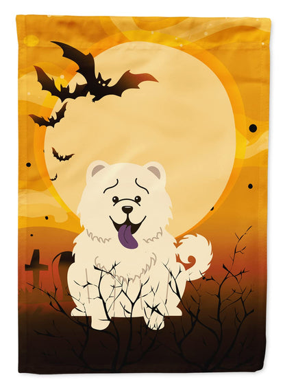 Caroline's Treasures BB4406GF Halloween Chow Chow White Flag Garden Size, Small, Multicolor