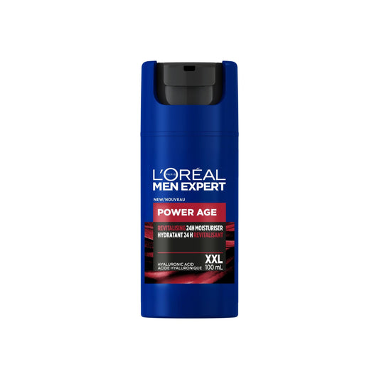 L'Oréal Paris Men Expert Power Age XXL 24 HR Hydrating Face Moisturizer for Men with Hyaluronic Acid & Vitamins, For Dry & Aging Skin, Fights Signs & Look of Aging, 100 mL 🍁 All In One Marketplace Canada