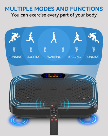 GDCOO Vibration Plate Exercise Machine, Vibrating Plate for Lymphatic Drainage, Vibrating Platform with 200 Adjustable Speeds, Fitness & Weight Loss Vibration Plate, 450 Lbs Max Capacity (Matte Black) 🍁 All In One Marketplace Canada