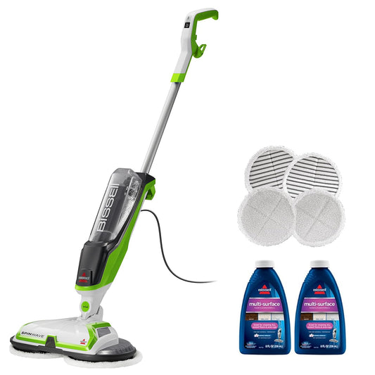 Bissell Spinwave Cord Powered Hard Floor Mop 2039C - Quiet Operation with On Demand Spray for Sealed Hard Floor Surfaces - Includes Trial Formula, A Set of Soft Pads and A Set of Scrub Pads 🍁 All In One Marketplace Canada