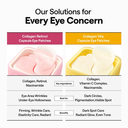 MEDIHEAL Collagen Vita Capsule Eye Patch – Korean Eye Mask for Dark Circles & Dark Spots, Vitamin C Hydrogel Under Eye Patches That Visibly Brighten, Plump & Even Skin Tone, 60 Count 🍁 All In One Marketplace Canada